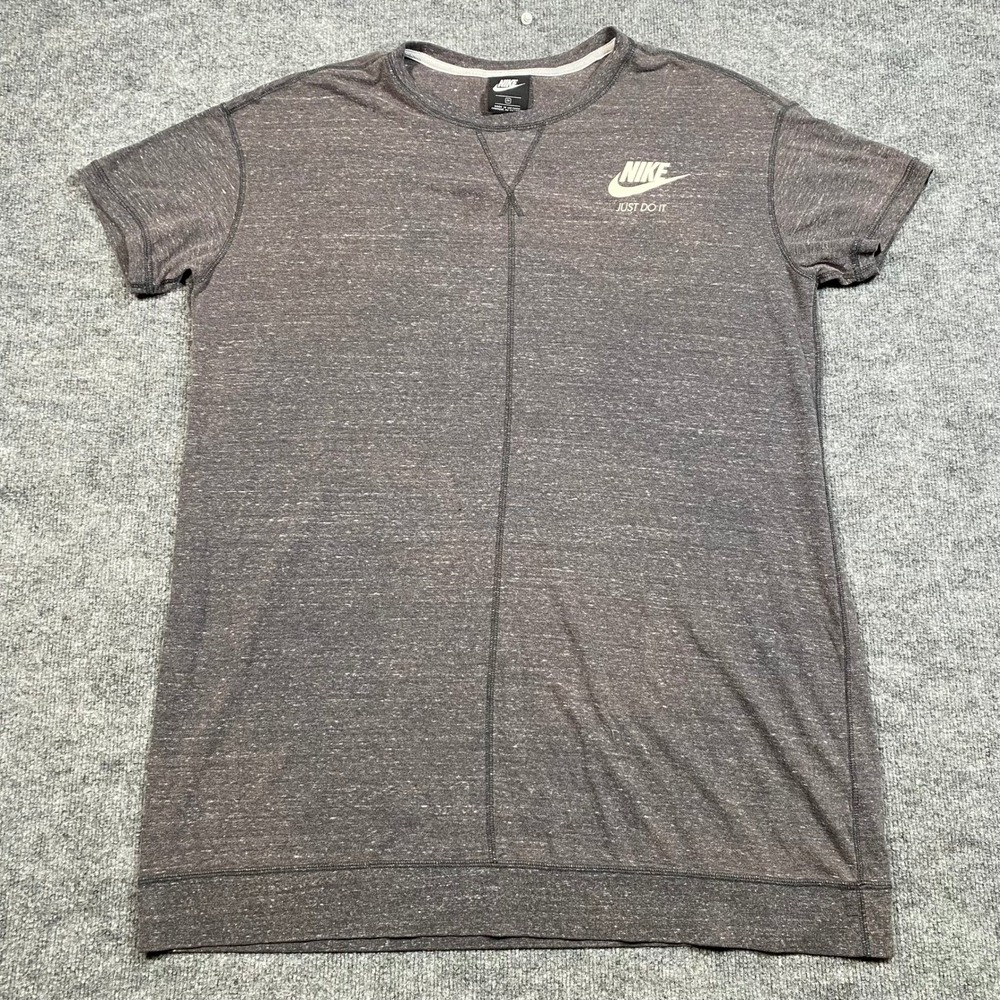 Nike Womens‎ 2X Charcoal Grey Heather Just Do It Short Sleeve Dress AH2863
